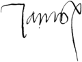 Signature of James V of Scotland