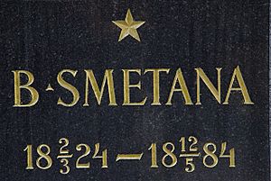 Archivo:Smetana Bedrich Gravestone