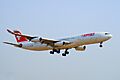 Swissair Airbus A340-300 landing at Tokyo Narita Airtport