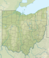 USA Ohio relief location map