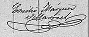 Unterschrift des Emilio Márquez Villaroel.jpg