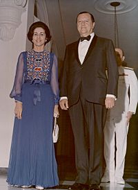 Archivo:1970. Julio, 13. Rafael Caldera y Alicia Pietri vestidos de gala en la Casa Amarilla de Caracas