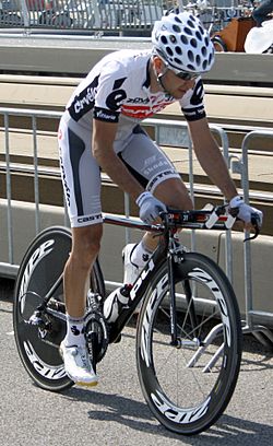 Carlos Sastre Tour 2010 prologue training.jpg
