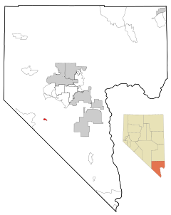 Clark County Nevada Incorporated and Unincorporated areas Goodsprings Highlighted.svg