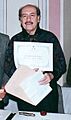 El actor José Luís López Vázquez recibe la Fiambrera de Plata. (Diciembre,1989)