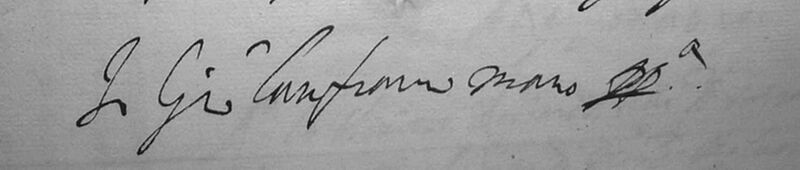Firma di Giovanni Lanfranco