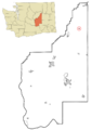 Grant County Washington Incorporated and Unincorporated areas Hartline Highlighted