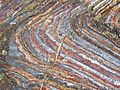 Jaspilite banded iron formation (Soudan Iron-Formation, Neoarchean, ~2.69 Ga; Stuntz Bay Road outcrop, Soudan Underground State Park, Soudan, Minnesota, USA) 20 (19219005412)