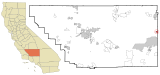 Kern County California Incorporated and Unincorporated areas Johannesburg Highlighted.svg