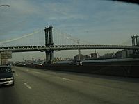Manhattan Bridge, seen from FDR drive
