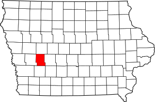 Map of Iowa highlighting Audubon County.svg