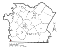 Map of Point Marion, Fayette County, Pennsylvania Highlighted.png