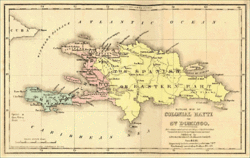 Archivo:Mapa colonial de la Isla de Santo Domingo