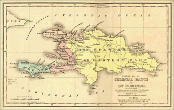 Archivo:Mapa colonial de la Isla de Santo Domingo