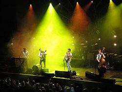 Mumford & Sons performing at Brighton Dome in October 2010 8.JPG