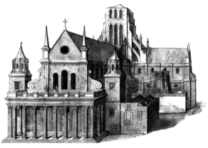 Archivo:Old St. Paul's Cathedral from the west - Project Gutenberg eText 16531
