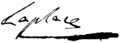 Pierre-Simon Laplace signature