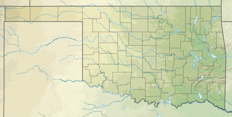 USA Oklahoma relief location map