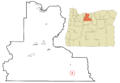Wasco County Oregon Incorporated and Unincorporated areas Antelope Highlighted