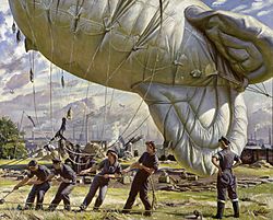 Archivo:A Balloon Site, Coventry (1943) (Art. IWM ART LD 2750)