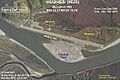Annotated aerial photograph of Hughes Airport (HUS)