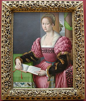 Archivo:Bacchiacca, donna con un libro musicale, 1540-45 ca.