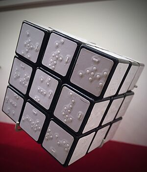 Archivo:Braille Rubiks Cube at MMuseumm