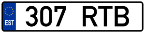 Archivo:Estonian license plate