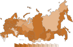 Archivo:Ethnic Russians by Region
