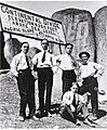Fred Karno with Charles Chaplin and Stan Laurel