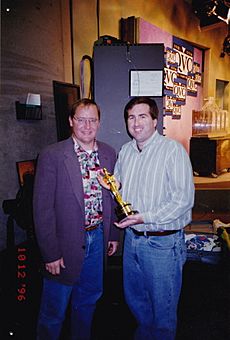 Archivo:John Lasseter, Jim Breslin, 1996