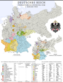 Archivo:Karte Deutsches Reich, Verwaltungsgliederung 1900-01-01