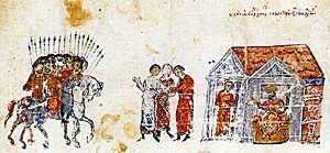 Archivo:Krum gathers his people The Chronikon of Ioannis Skylitzes.