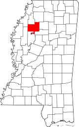 Map of Mississippi highlighting Tallahatchie County.svg