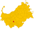 Map of comune of Bonnanaro (province of Sassari, region Sardinia, Italy) - 2016