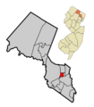 Passaic County New Jersey Incorporated and Unincorporated areas Haledon Highlighted