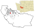 Pierce County Washington Incorporated and Unincorporated areas Midland Highlighted