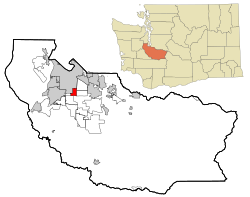 Pierce County Washington Incorporated and Unincorporated areas Midland Highlighted.svg