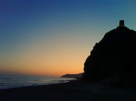 Playa de La Mamola - Torre del Cautor.JPG