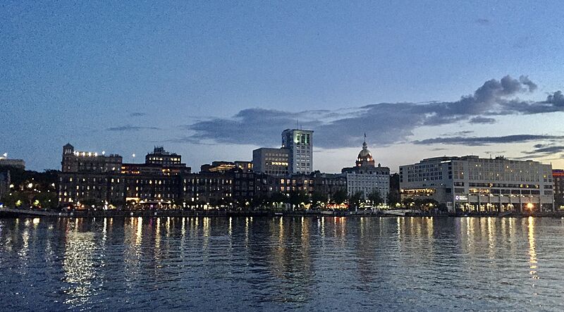 Savannah, GA at night