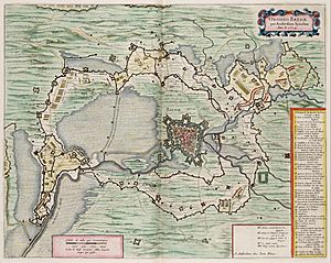Archivo:Siege of Breda 1624 - Obsidio Bredaem per Ambriosium Spinolam (anno 1624)