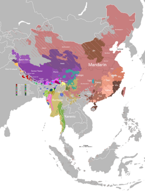 Archivo:Sino-Tibetan Languages Map