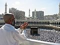 Supplicating Pilgrim at Masjid Al Haram. Mecca, Saudi Arabia