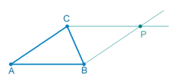 Diagrama de triángulo que tesela el plano