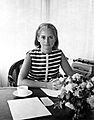 1969 Wells Rich Greene File Photo of Mary Wells Lawrence at her desk