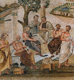 Archivo:Académie de Platon - Mosaique romaine - Naples MANN 124545