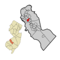 Camden County New Jersey Incorporated and Unincorporated areas Barrington Highlighted