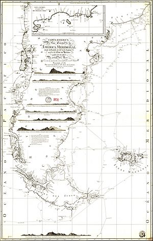 Archivo:Carta esférica de las costas de la America Meridional de Juan de Lángara (1798)