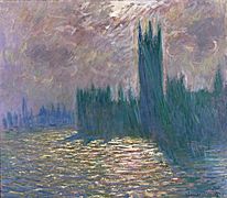 Claude Monet, Londres, Le Parlement, Reflets sur la Tamise, 1905, huile sur toile, Musée Marmottan Monet, Paris