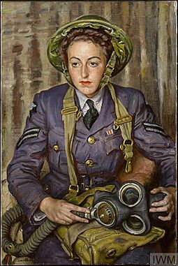 Archivo:Corporal JM Robins, MM, WAAF (1941) (Art.IWM ART LD 1467)